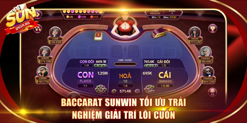 Baccarat Sunwin tối ưu trải nghiệm giải trí lôi cuốn