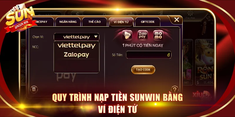 Quy trình cung cấp vốn chơi game bằng ví điện tử